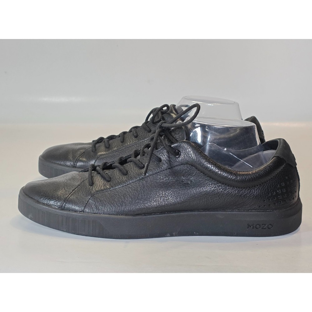 MOZO Mavi II Mens Work Shoes Size 10.5 Black Leather Slip Oil Resistant Sneakers